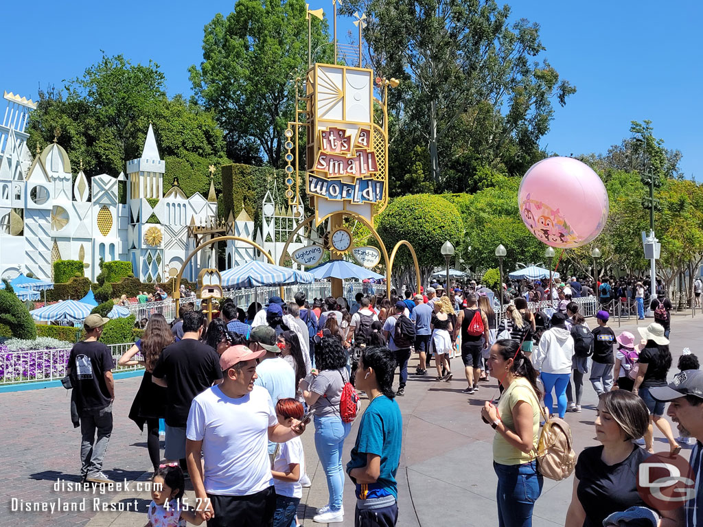 Small World Lighting Lane was also backed up (I was seeing a trend as I walked around).