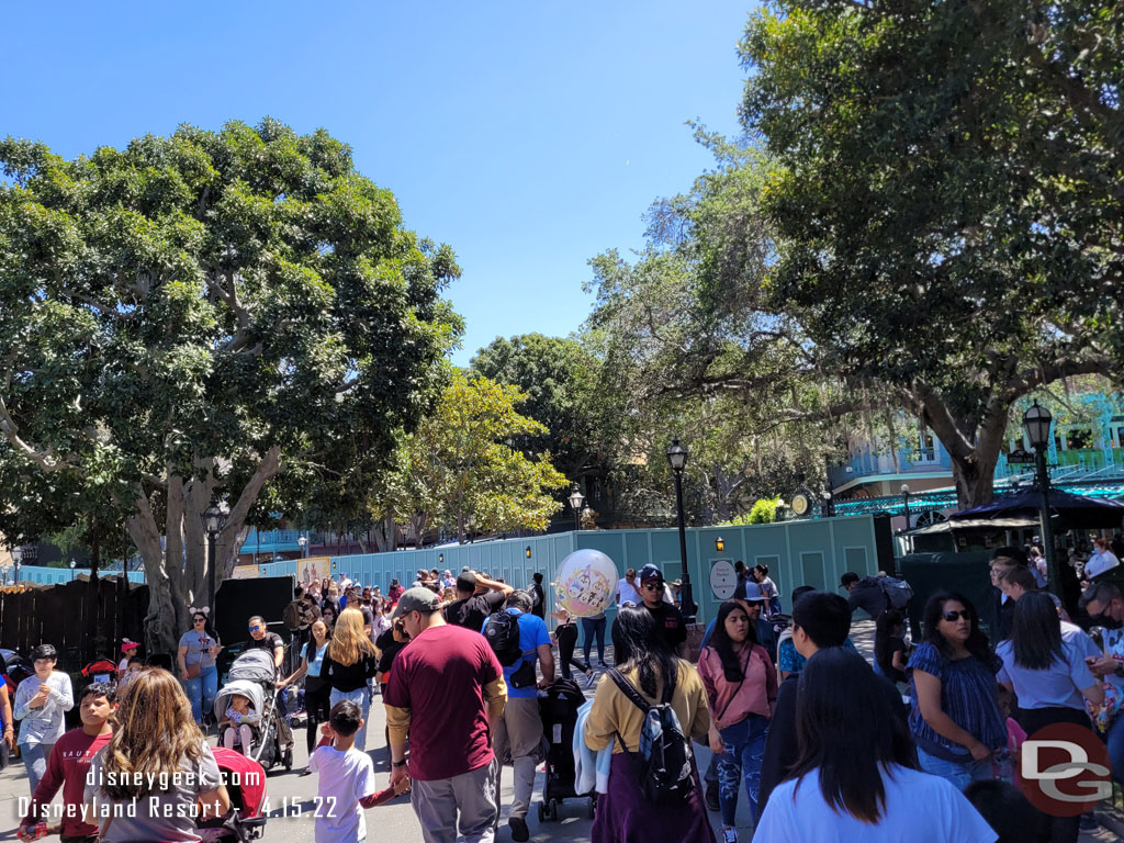 No real visible progress/change with the walls in New Orleans Square.