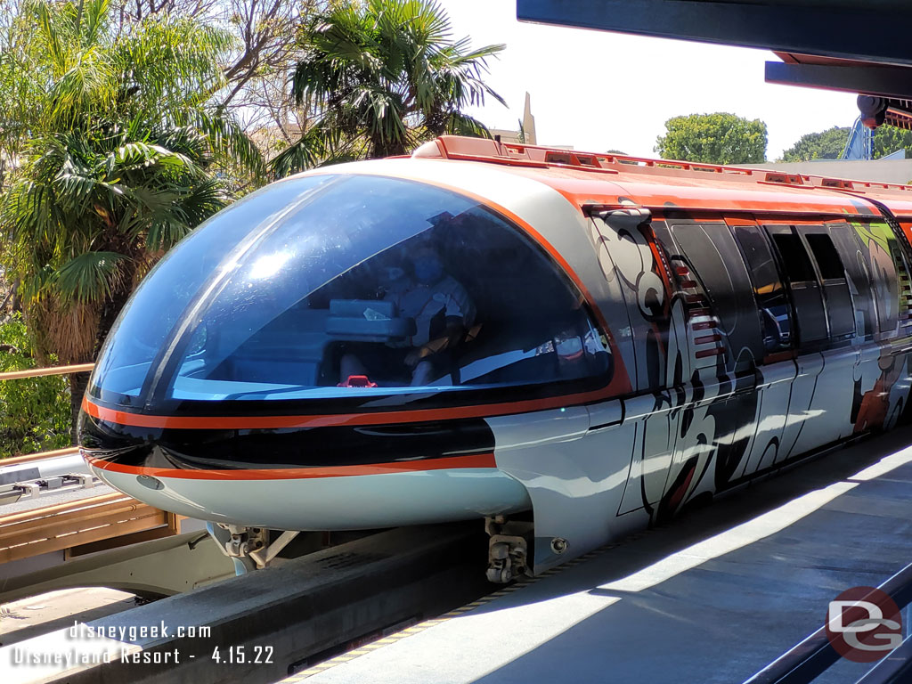 Monorail Orange arriving to pick me up.