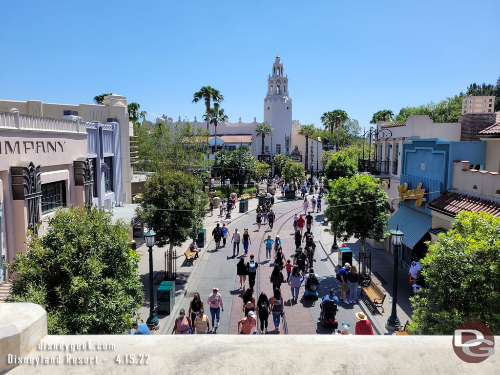 Passing over Buena Vista Street.