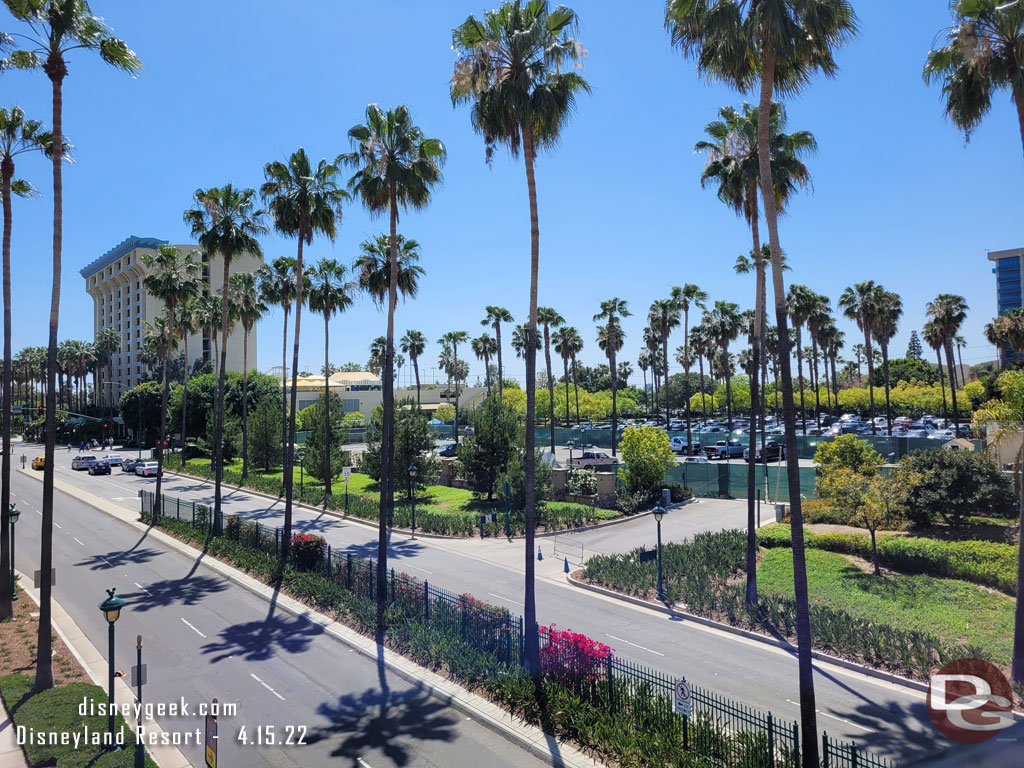 Passing over Disneyland Drive.