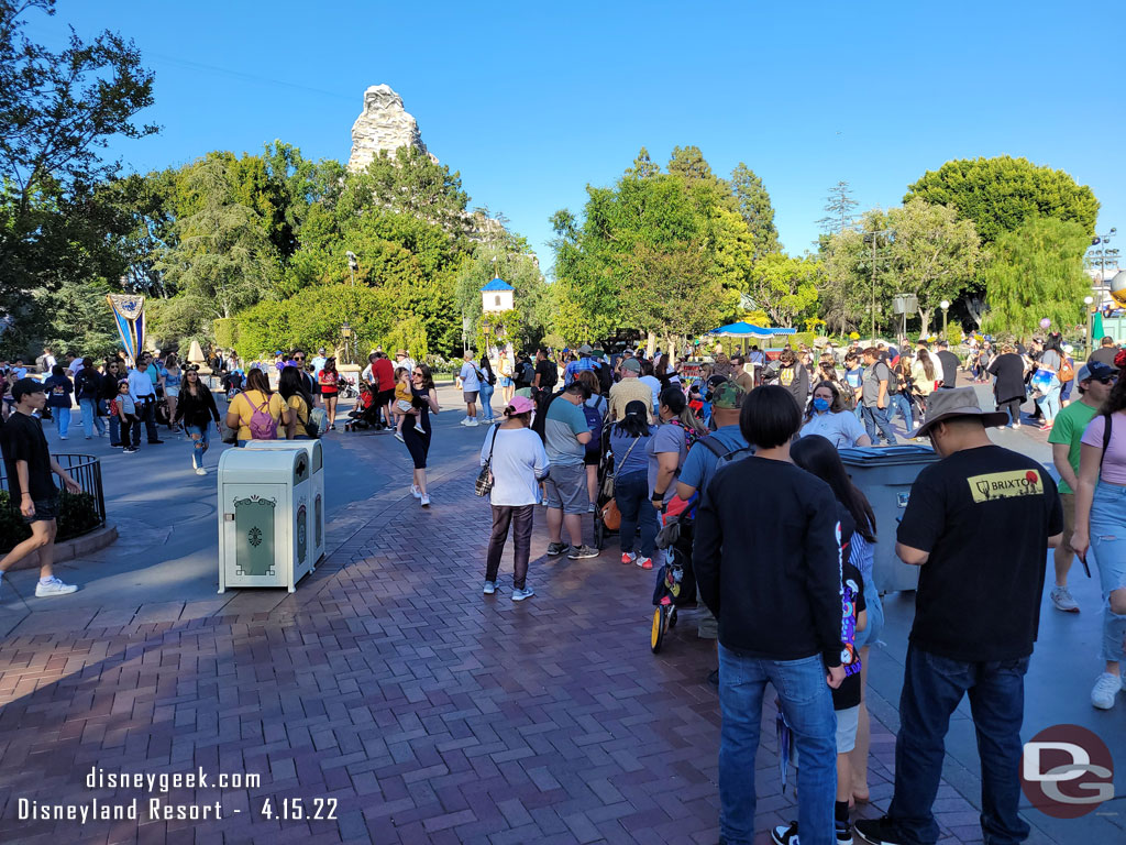 This was the line for the PhotoPass photographer in front of the castle.