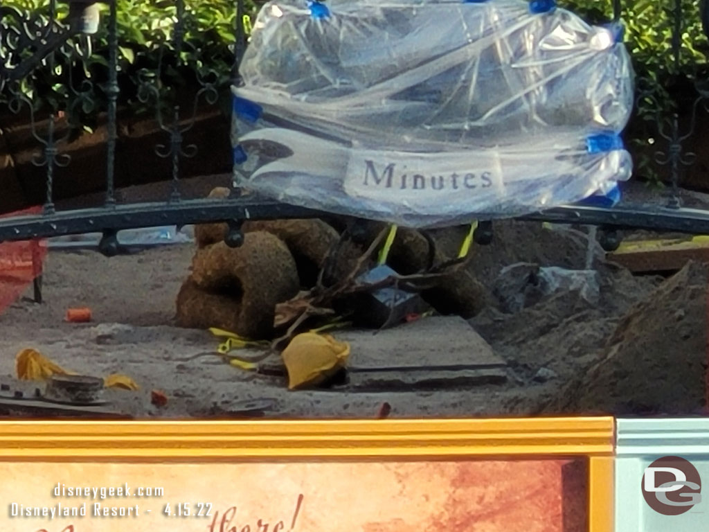 Looking into the Pirates courtyard.  The pavement is all gone.