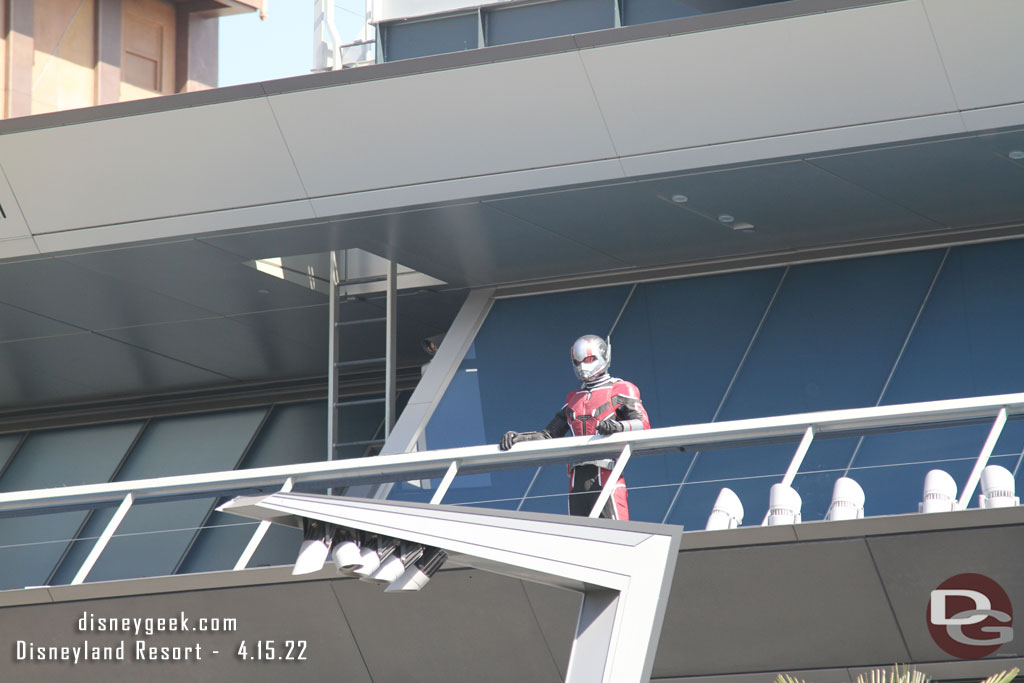 Antman surveying Avengers Campus