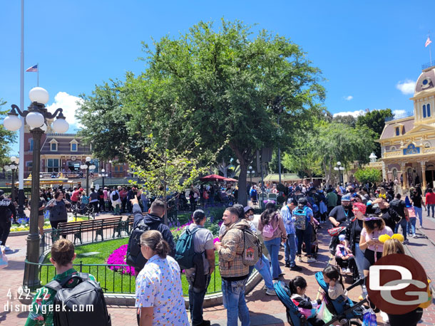 The queue snaked around Town Square.