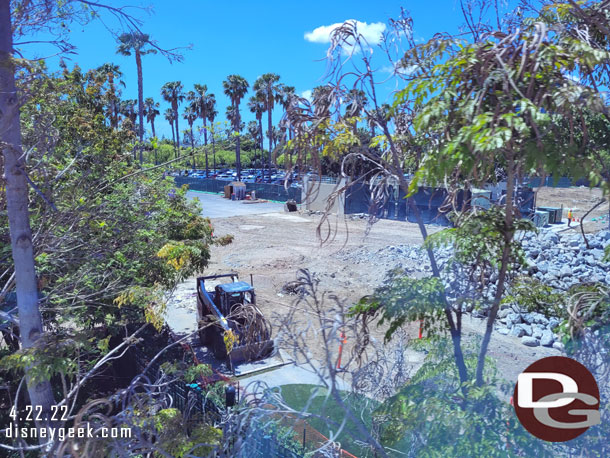 Checking out the Downtown Disney work. The concrete foundations look to be broken up and ready to be hauled away.