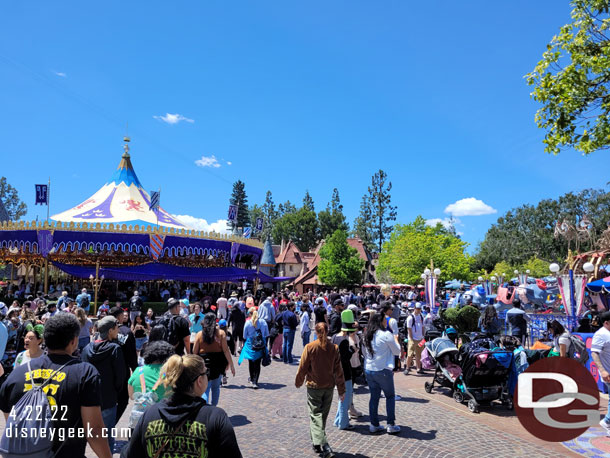 Walking through Fantasyland just before 1pm.