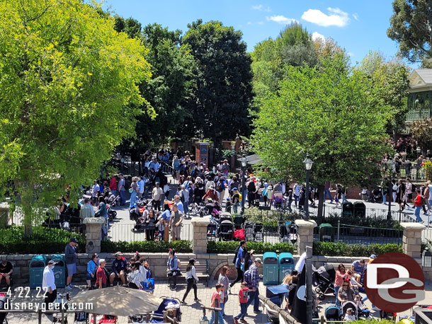 Looking toward the Haunted Mansion queue.