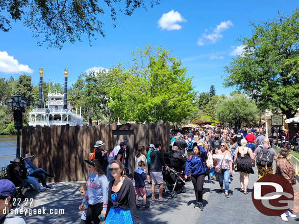 The line wrapped around the wall.  