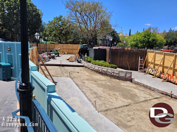 Looking down at the pavement replacement project.