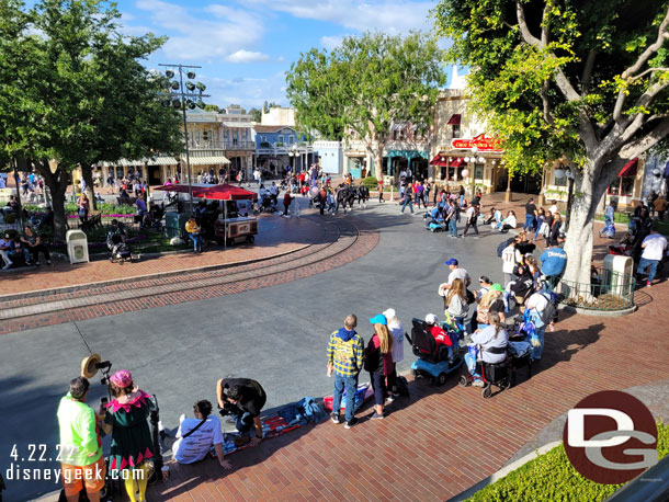 I thought this was funny.  They played an announcement asking guests to go enjoy the park and not line up for the parade yet.  No body moved.  