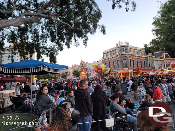 About an hour before the parade decided to try and find a reasonable spot.  