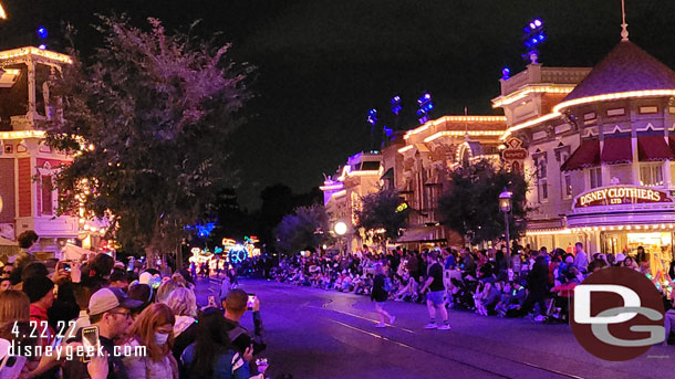 8:43pm - The parade is passing through the hub.