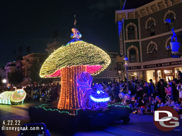 Alice atop her float