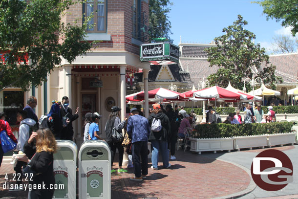 The line for Refreshment Corner stretched back to Candy Palace