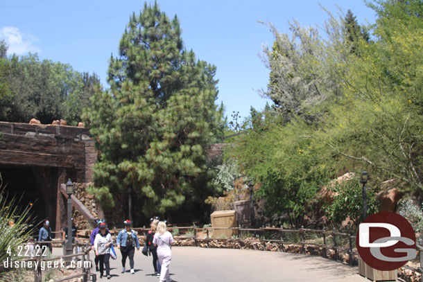 The stage coach that was parked on the train near Galaxy's Edge has been replaced with a few crates