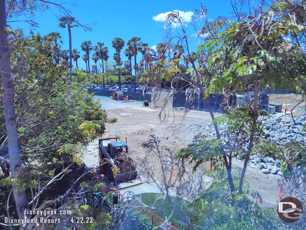 Checking out the Downtown Disney work. The concrete foundations look to be broken up and ready to be hauled away.