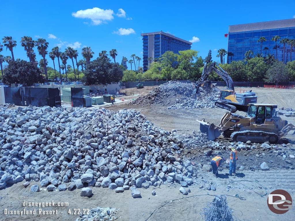 A pile of debris still being sorted.