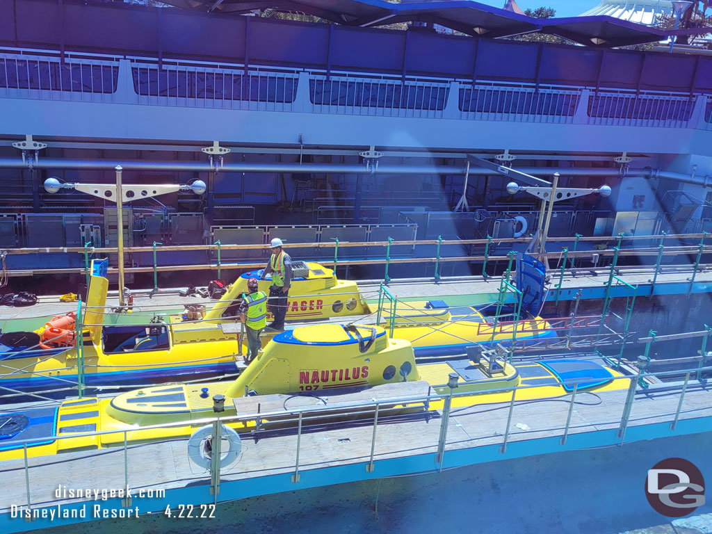 Work continues on the Finding Nemo Submarine Voyage renovation project.