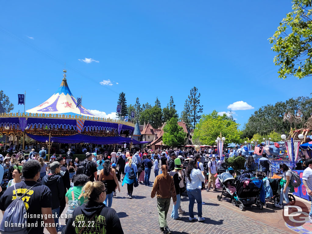 Walking through Fantasyland just before 1pm.