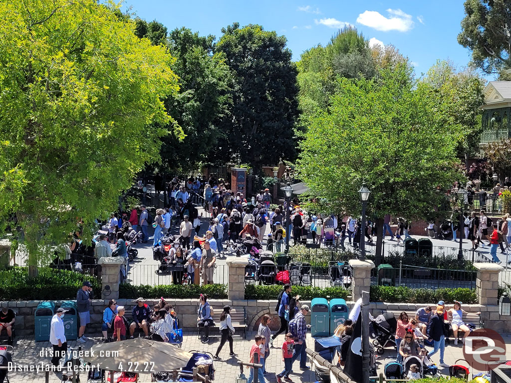 Looking toward the Haunted Mansion queue.