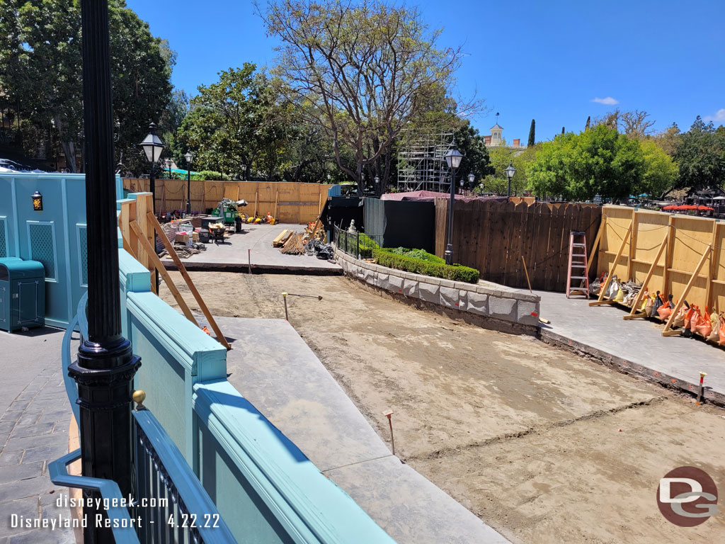 Looking down at the pavement replacement project.