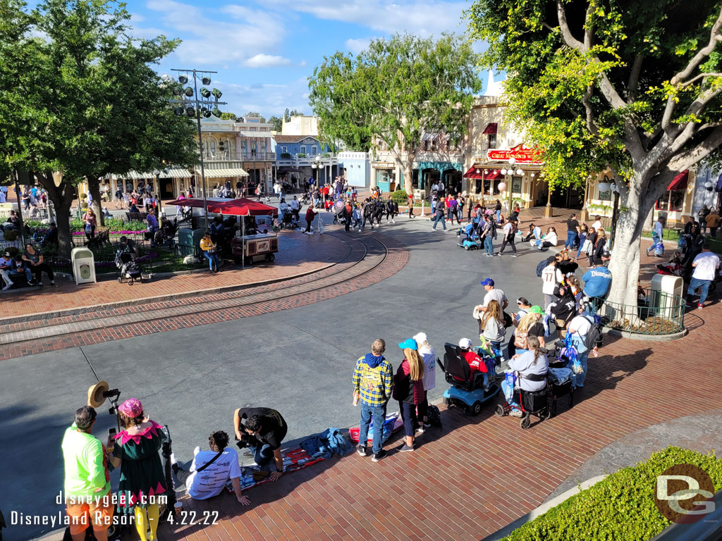 I thought this was funny.  They played an announcement asking guests to go enjoy the park and not line up for the parade yet.  No body moved.  