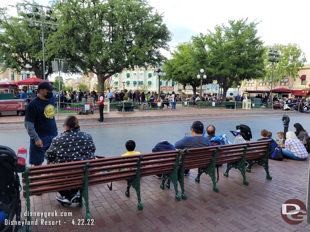 On Main Street curb seating is full and the second row in many places too.