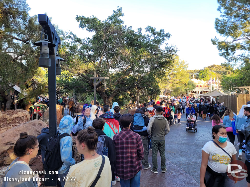 Big Thunder Lightning Lane return went up the walkway quite a bit.