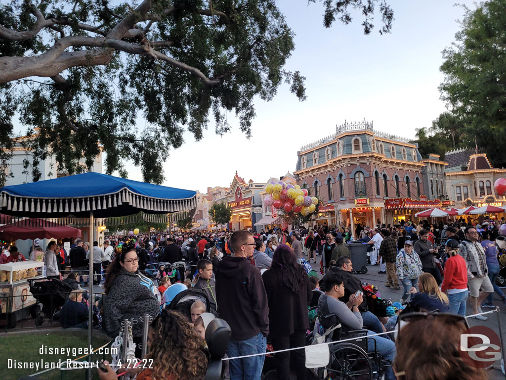 About an hour before the parade decided to try and find a reasonable spot.  