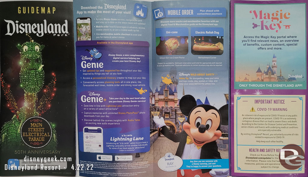 The Disneyland Guide Map features Elliot.