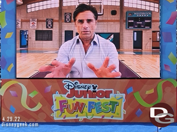 John Stamos was on the set of his Disney+ series Big Shot where they are filming season two.