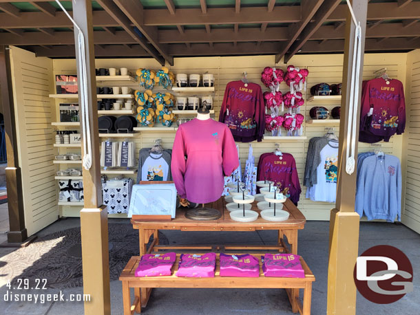 Food and Wine Festival merchandise was still for sale near the Little Mermaid.  Surprised it was not Disney Junior for the event.