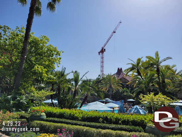 Stopped by the Disneyland Hotel to check out the construction.