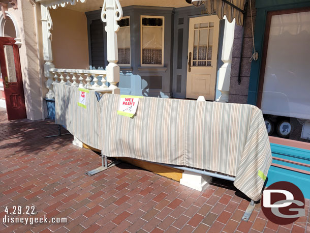 The porch area on Main Street is being renovated. 