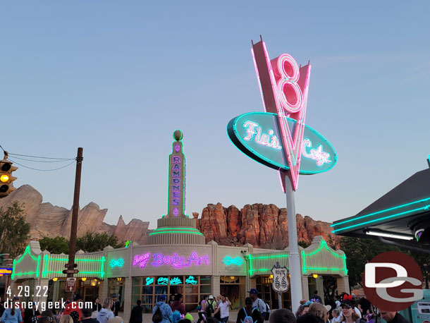 Cars Land this evening.