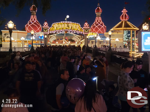 The line to enter the Pier side went up to the top of the ramp. I opted not to stand in that and milled around the area waiting for the line to shrink or the other entrance to open.  The other entrance opened around 8:15.