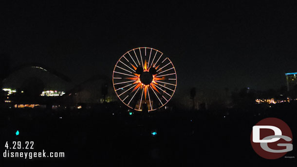 9:00pm Showtime - World of Color at Disney California Adventure