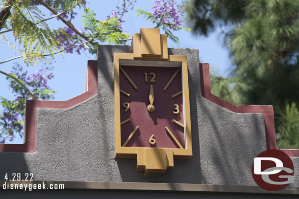 The former FastPass clock for Guardians appears to be frozen in time.