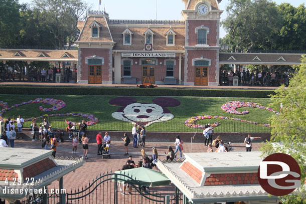 Passing by the entrance to Disneyland