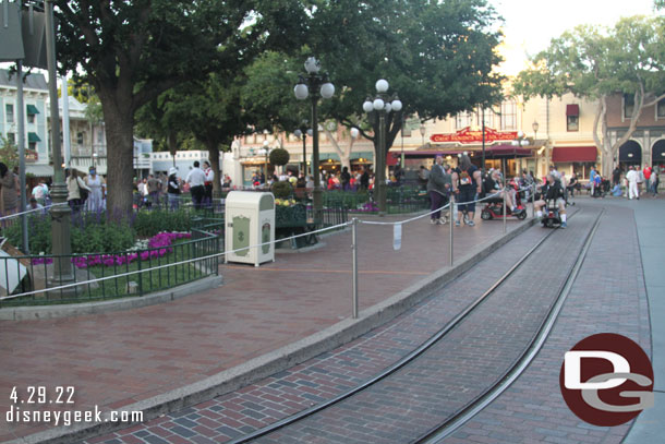 Dining reserved viewing in Town Square.