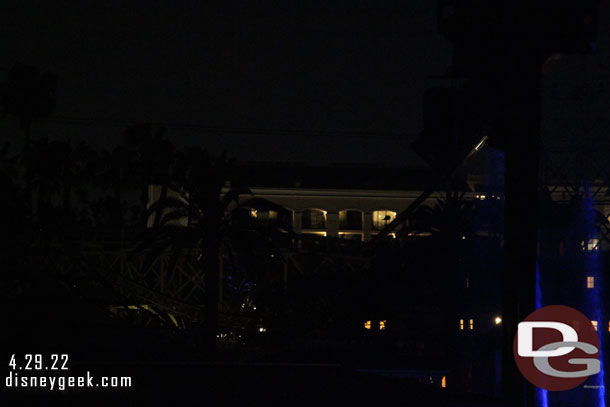 Noticed the new hotel across Katella turned its lights off for the show too.