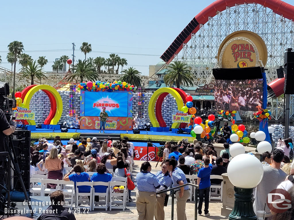 The seats looked to be for invited guests and media.