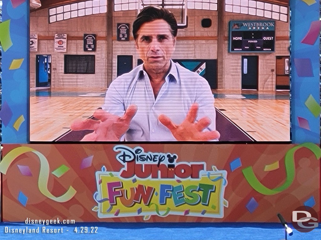 John Stamos was on the set of his Disney+ series Big Shot where they are filming season two.