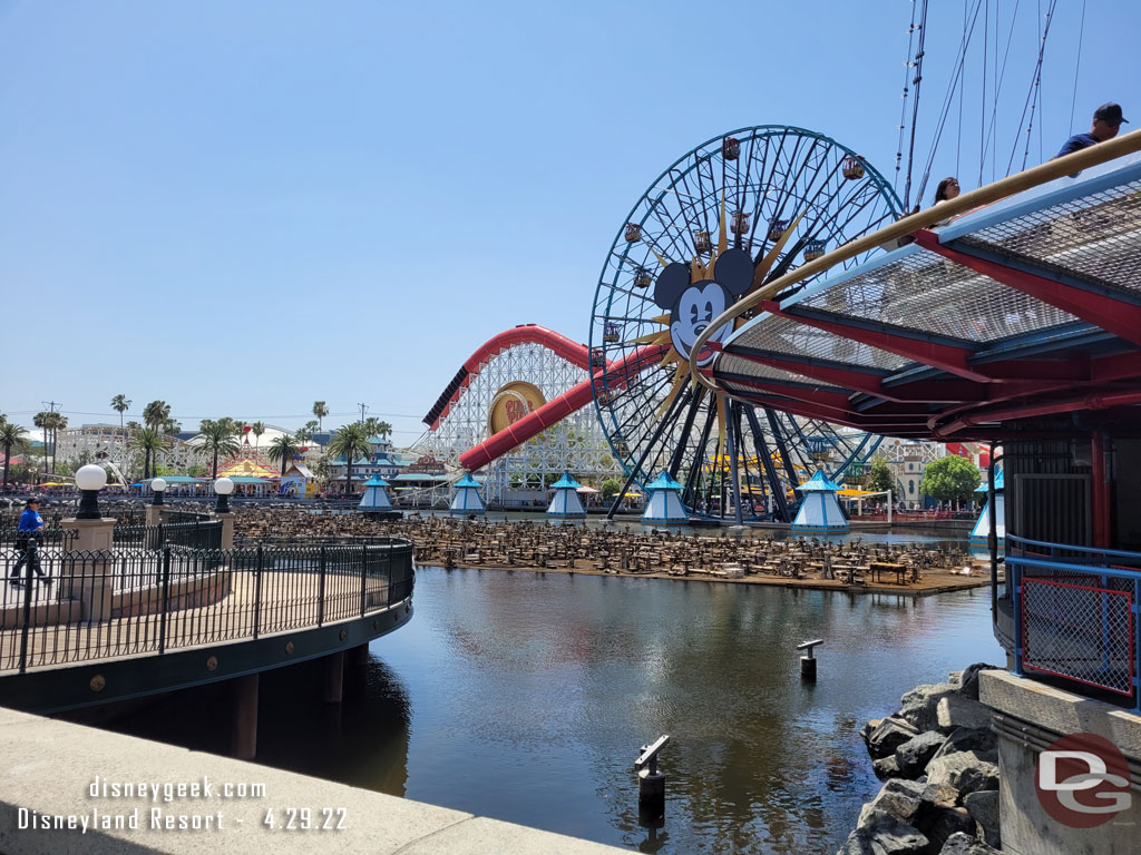 World of Color platforms were up and being worked on.