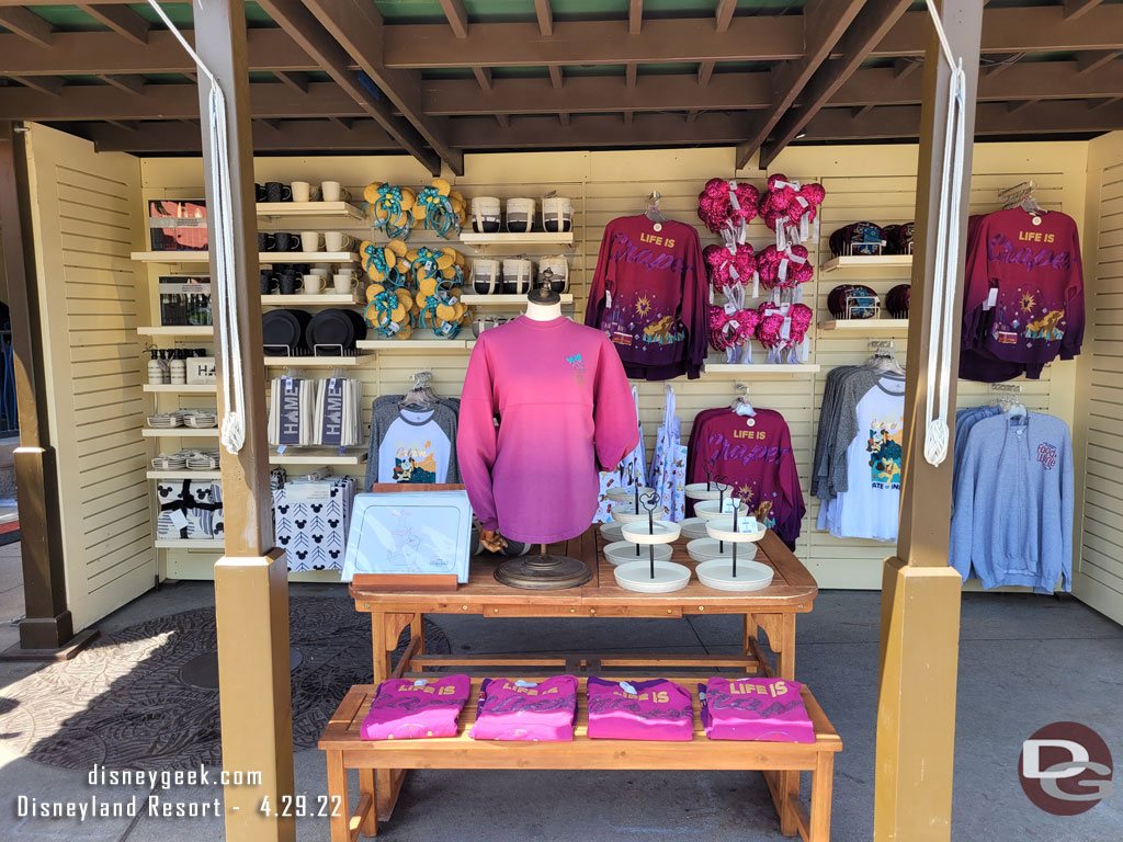 Food and Wine Festival merchandise was still for sale near the Little Mermaid.  Surprised it was not Disney Junior for the event.