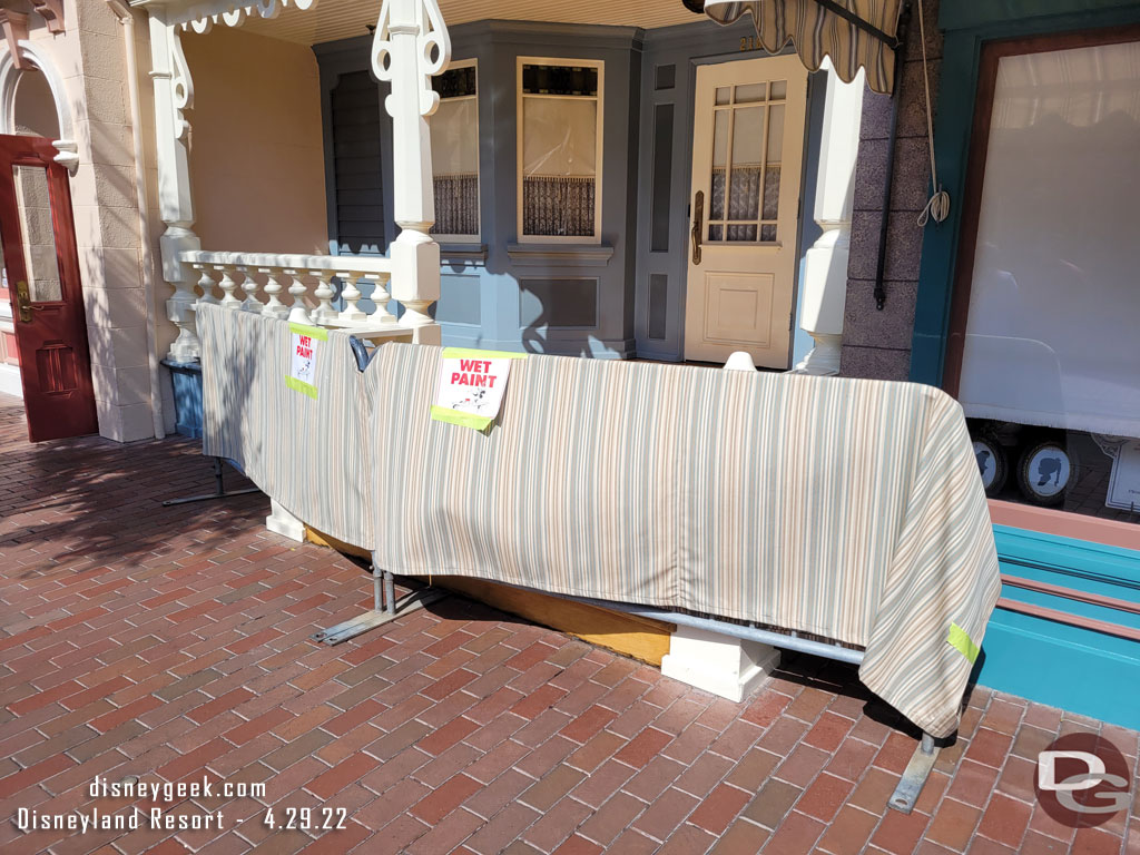 The porch area on Main Street is being renovated. 