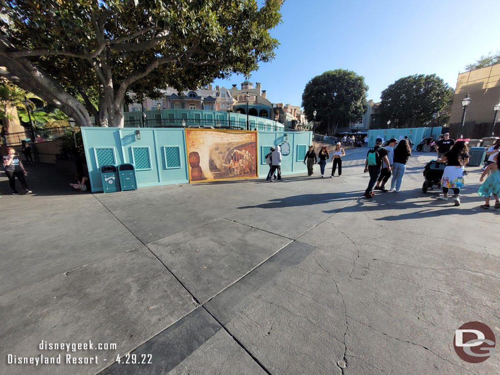 A ground level look at the New Orleans Square work.