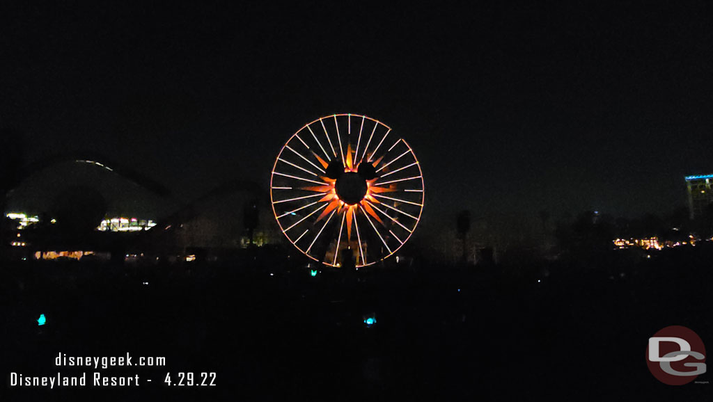 9:00pm Showtime - World of Color at Disney California Adventure