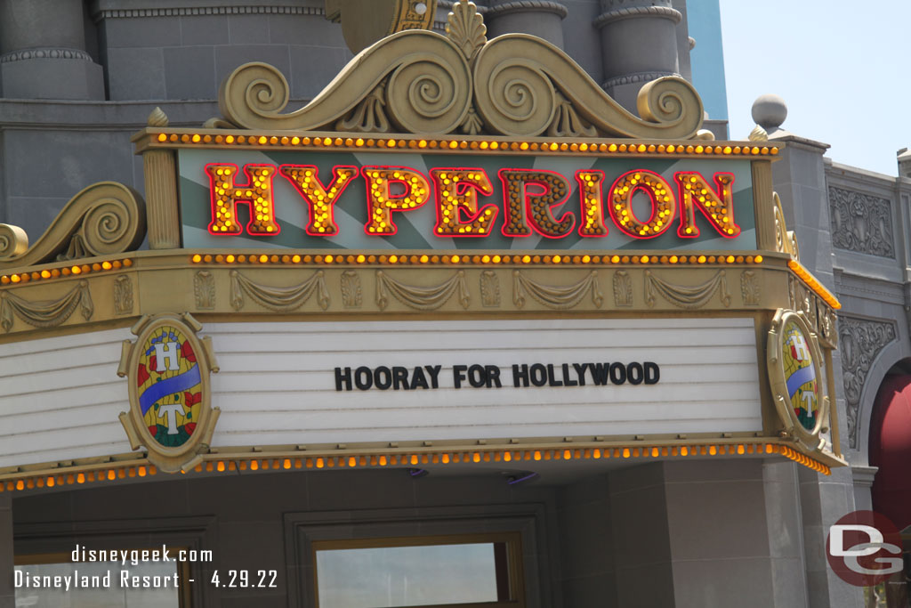 Nothing happening at the Hyperion.